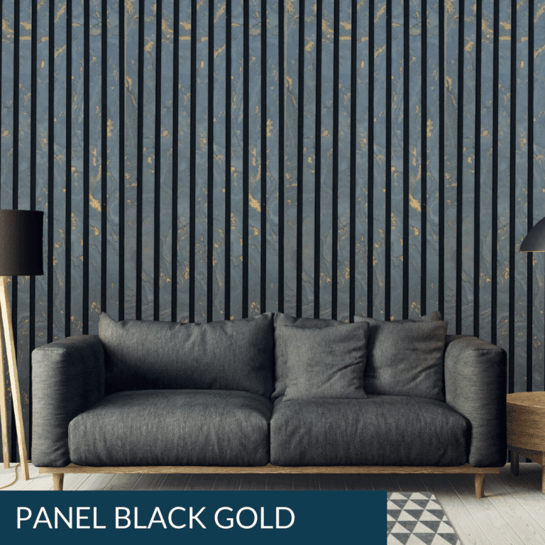 Panel black gold 300x40 cm