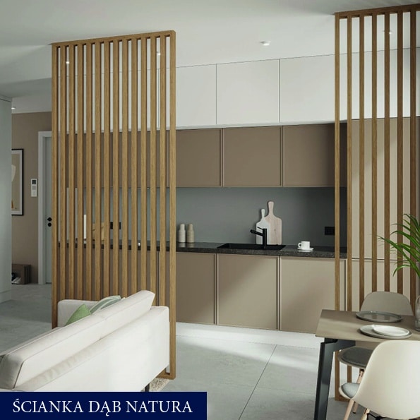 ścianka dąb natura projekt